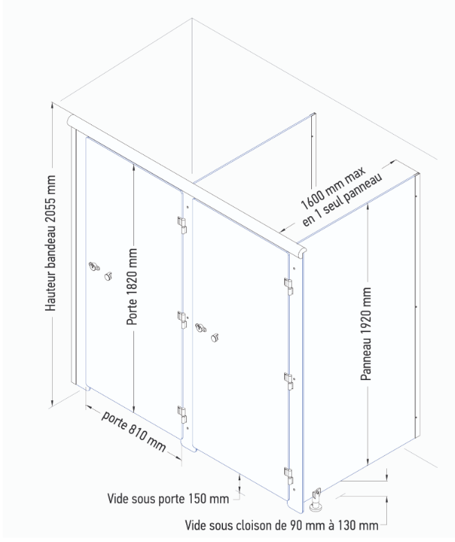 Schéma cabine cloisodouche 10 mm